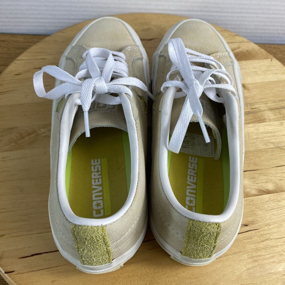 Converse One Star Ox Leather Bitter Lemon White Low Top Sneakers Men 6 Women 7.5 - Picture 4 of 11